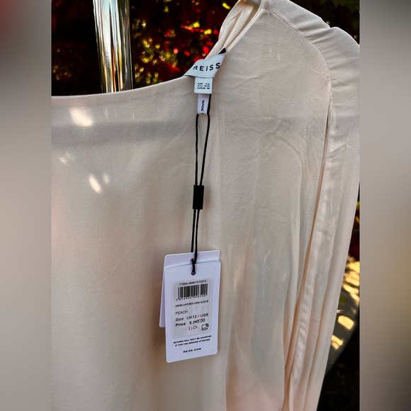 Reiss Beige Long Sleeve New Women’s Blouse - Picture 2 of 3